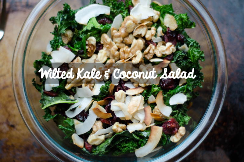Wilted Kale & Coconut Salad | Soletshangout.com