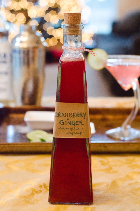cranberry ginger simple syrup| a new years eve cocktail | soletshangout.com