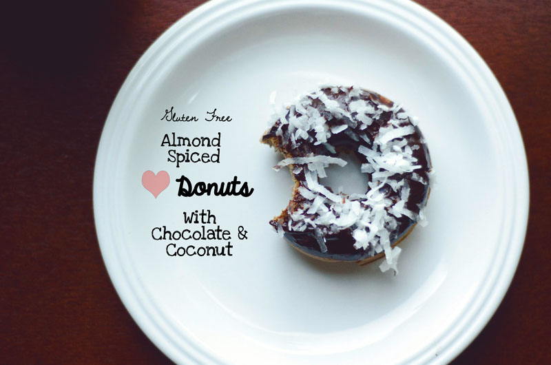 Gluten Free Almond Spiced Donuts With Chocolate & Coconut | Soletshangout.com