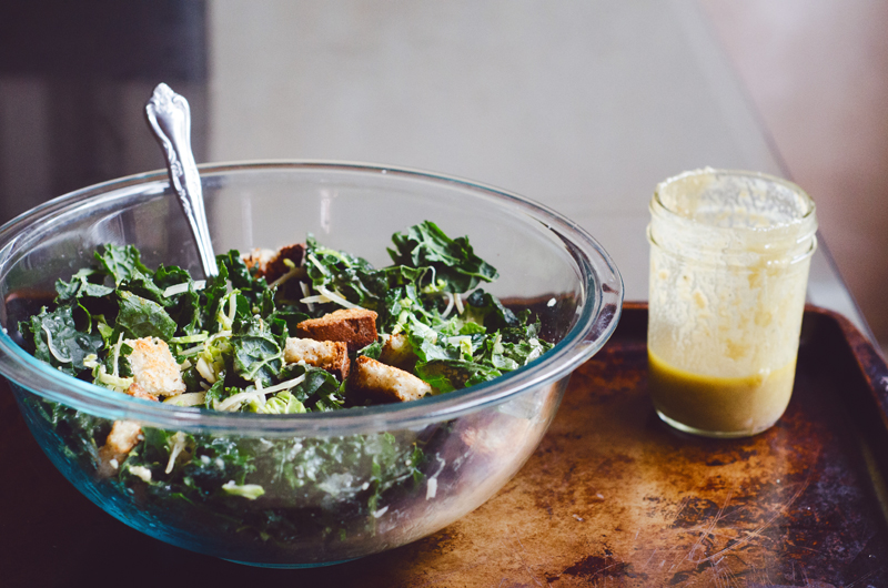 Kale & Brussels Sprout Caesar Salad | So... Lets Hang Out