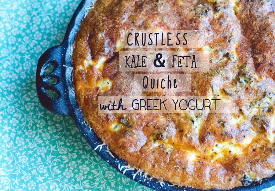 Crustless Kale & Feta Quiche With Greek Yogurt | So... Let's Hang Out