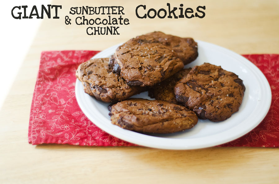 Giant Sunbutter & Chocolate Chunk Cookies | So....Let's Hang Out