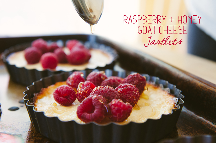 Raspberry & honey goat cheese tartlets {gluten free & primal friendly}