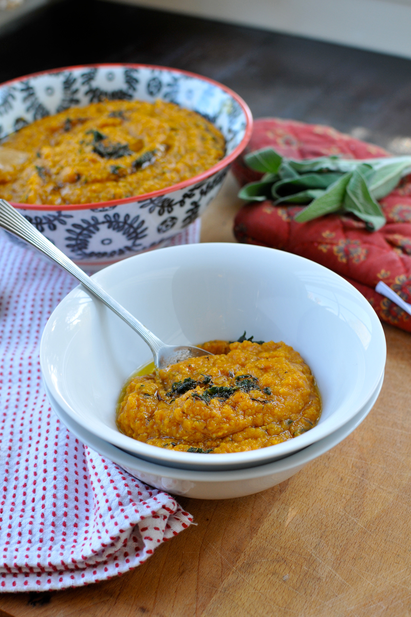 Pumpkin Polenta With Browned Butter & Sage 