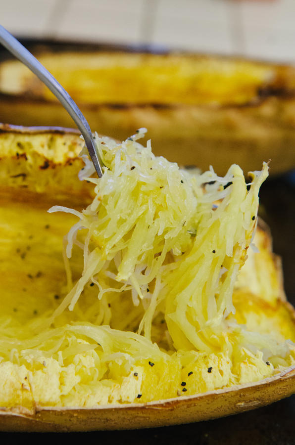 Spaghetti Squash Pesto Pasta With Chard & Sun Dried Tomatoes | So...Let's Hang Out