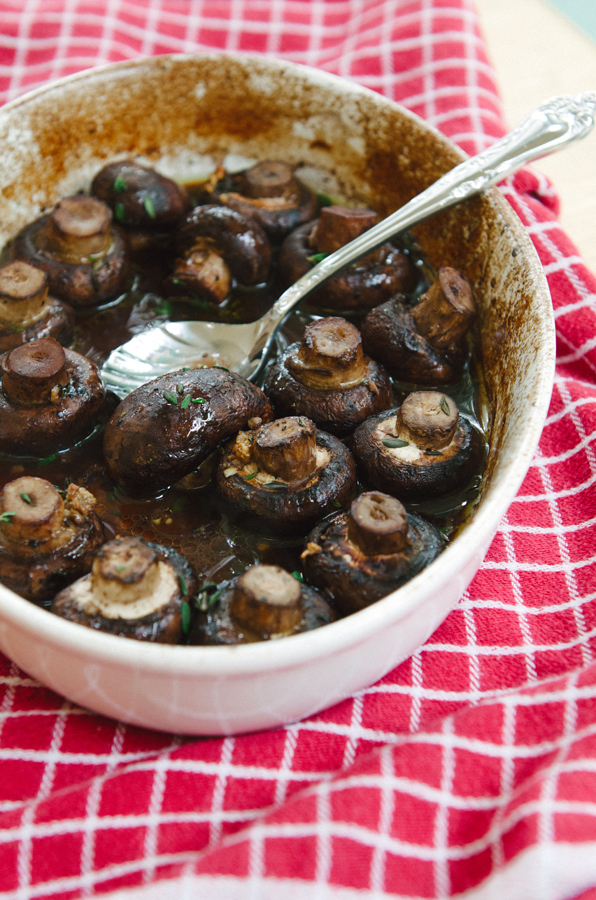 butter & wine roasted mushrooms