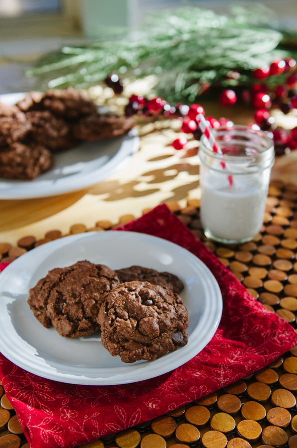 Grain-Free Double Chocolate & Peppermint Cookies// Soletshangout.com