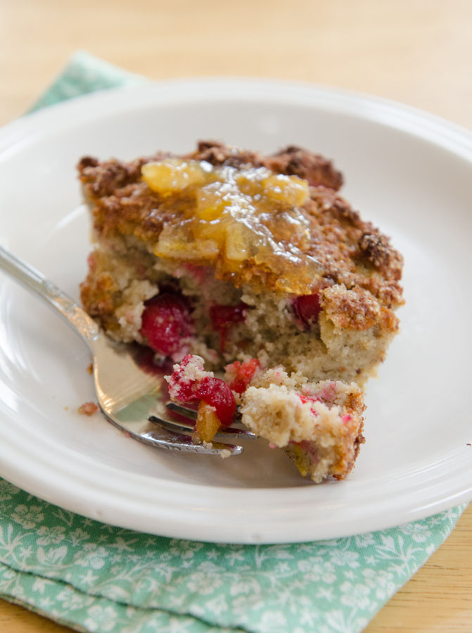 Grain-Free Banana Cranberry & Lemon Breakfast Cake | soletshangout.com