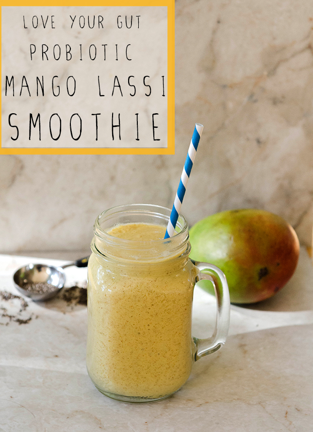 Probiotic Mango Lassi Smoothie| soletshangout.com