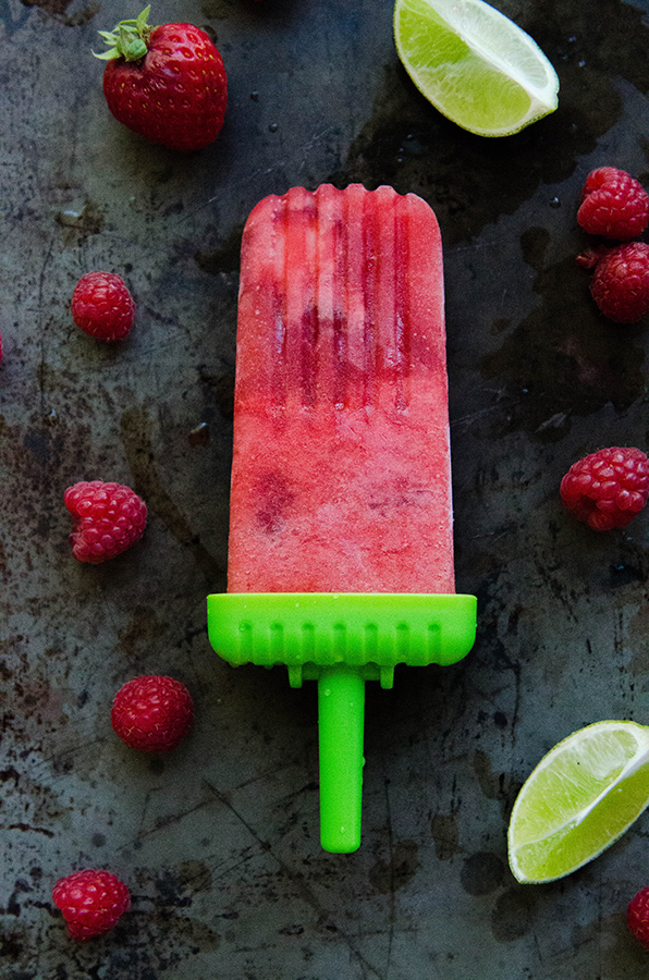 Ginger Berry Lime Pops ! #popsicle #popsicleweek | soletshangout.com