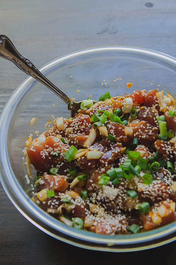 So…Let's Hang Out – Spicy Ahi Tuna Poke {Gluten-Free & Paleo}