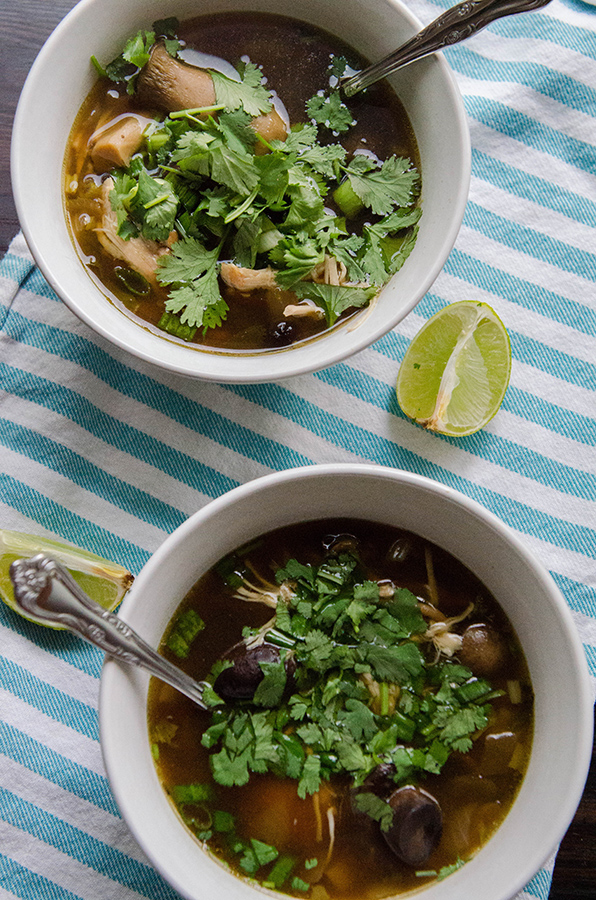 Lemon Ginger Leftover Turkey Soup