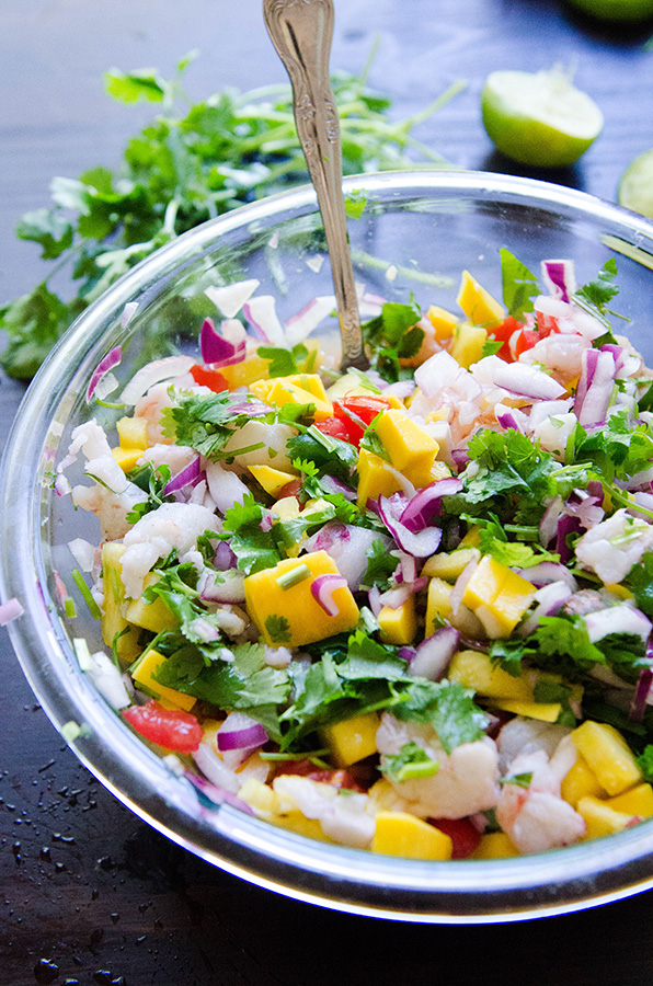 So Let S Hang Out Tropical Rock Shrimp Ceviche With Pineapple Mango Lime