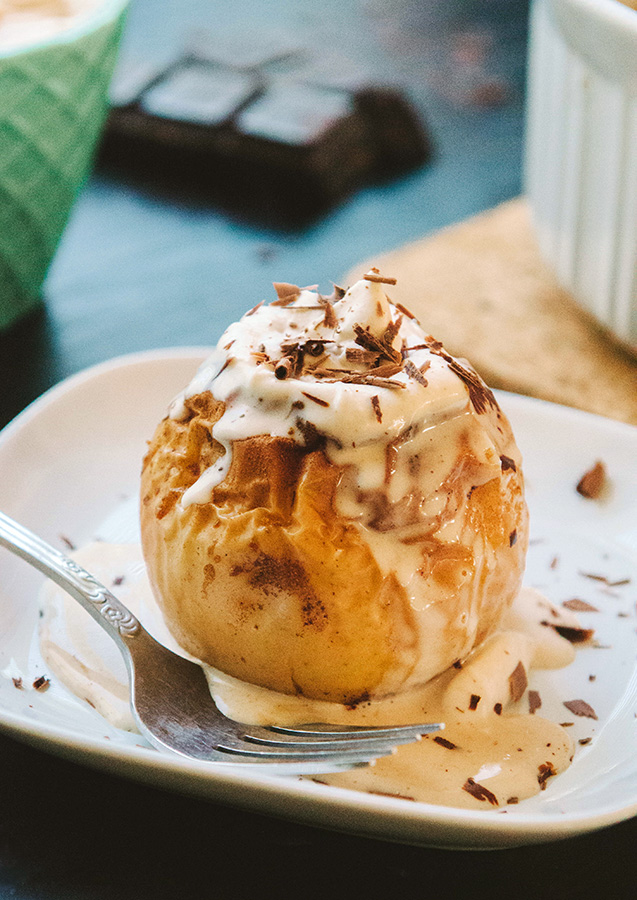 Elevate your favorite snack into a fall dessert with these Baked Apples + Whipped Peanut Butter Cream by @SoLetsHangOut. #glutenfree #grainfree #dairyfree #bakedapples #peanutbutter #fall #dessert 