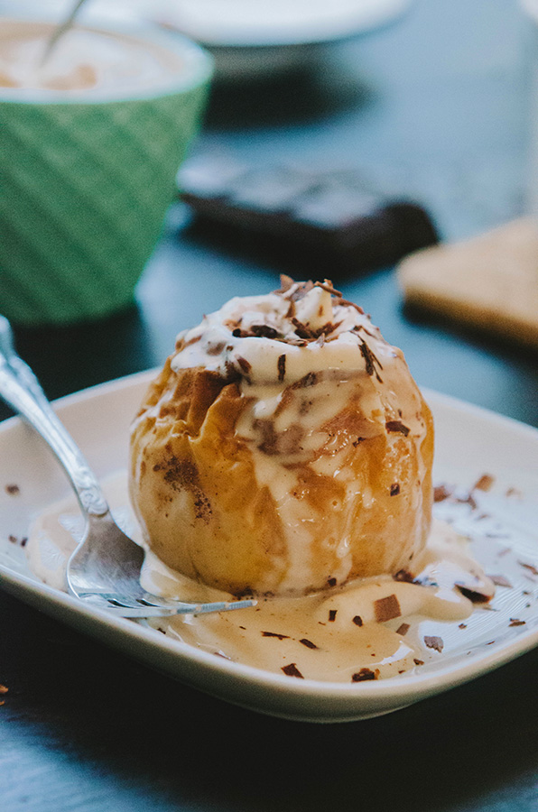 Elevate your favorite snack into a fall dessert with these Baked Apples + Whipped Peanut Butter Cream by @SoLetsHangOut. #glutenfree #grainfree #dairyfree #bakedapples #peanutbutter #fall #dessert 